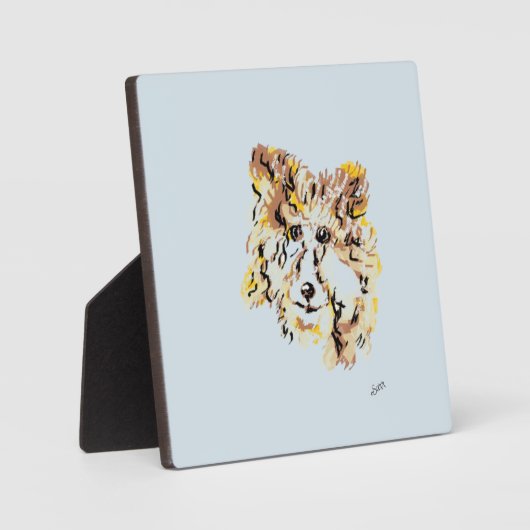 Tabletop W/Canvas: Collie Plaque Fotoplaat (Voorkant)