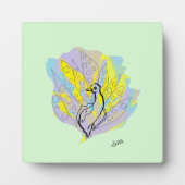 Tabletop W/Canvas: Pecock Plaque Fotoplaat (Voorkant)