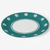Tabletopafbeelding in Bord Blauwgroen papier (Gekanteld)