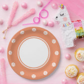 Tabletopafbeelding in koraalpapieren Bord (Feest)