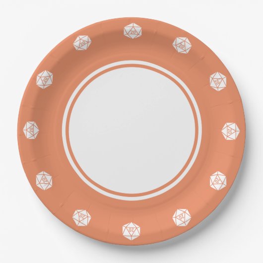 Tabletopafbeelding in koraalpapieren Bord (Voorkant)