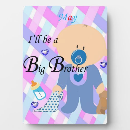 Tabletopplaque met Easel Big Brother May Fotoplaat (voorkant)