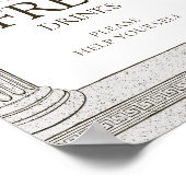 Tabletopteken Alcohol Free Drinken met kolommen Poster (Hoek)