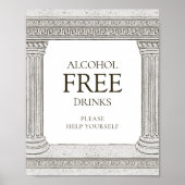 Tabletopteken Alcohol Free Drinken met kolommen Poster (Voorkant)