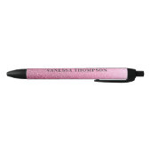 Tabletroze ombre Glitter Zwarte Inktpen Inkt Pen (Bodem)