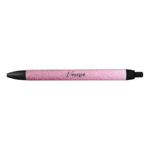 Tabletroze ombre Glitter Zwarte Inktpen Zwarte Inkt Pen