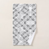 Tabletten en -strepen voor zwart-wit bad handdoek (Handdoek)