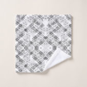 Tabletten en -strepen voor zwart-wit bad handdoek (Wasdoekje)