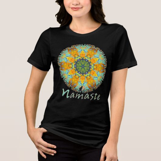 Taboo Namaste Kaleidoscope Tri-Blend Shirt (Voorkant)