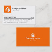 Tabpijl-omlaag - Oranje Visitekaartje (Voorkant / Achterkant)