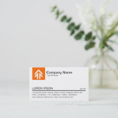 Tabpijl-omlaag - Oranje Visitekaartje (Staand voorkant)