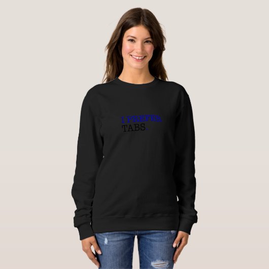 Tabs Boven Spaties, Grappige Coder Software Full S Trui (Voorkant volledig)