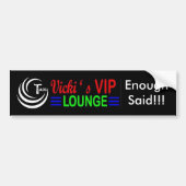 Tabu Black Bumpersticker VIP (Voorkant)
