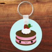 Tabu Japan Cake Line - Roze Sleutelhanger (Voorkant)