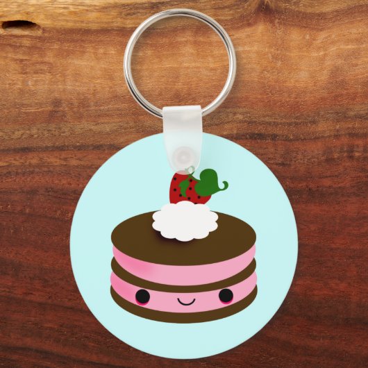 Tabu Japan Cake Line - Roze Sleutelhanger (Voorkant)