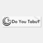 Tabu Logo niet achterzijde TABU helder LARGE PNG Bumpersticker (Voorkant)