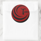 Tabu Logo no back TABU clear LARGE PNG Ronde Sticker (Tas)