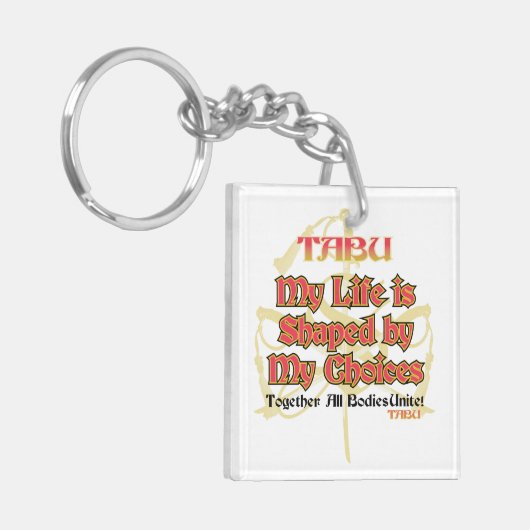 TABU-sleutelketen kruis Sleutelhanger (Voorkant Links)