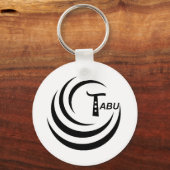 Tabu T Logo Grote zwarte kleur Sleutelhanger (Voorkant)