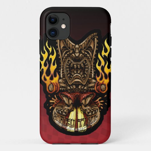 Tabu Tiki Surfing Tropical Fire God Case-Mate iPhone Case (Achterkant)
