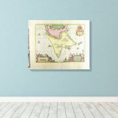 Tabula Magellanica, Quatiere del Fuego, bord 18 Canvas Afdruk (Insitu (Houten vloer))