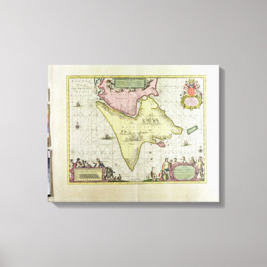 Tabula Magellanica, Quatiere del Fuego, bord 18 Canvas Afdruk (Voorkant)