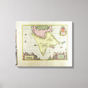 Tabula Magellanica, Quatiere del Fuego, bord 18 Canvas Afdruk