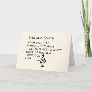 Tabula Rasa A Funny Happy Birthday Poem Bedankkaart