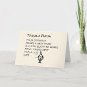 Tabula Rasa A Funny Happy Birthday Poem Bedankkaart (Voorkant)