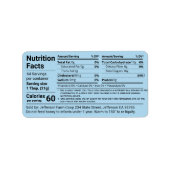 Tabular Honey Nutrition Facts Cornflower Blue Etiket (Voorkant)