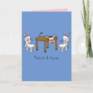 Tabull and Hares - Bunny and Bul Pun Wenskaart Kaart