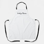 Tabzwart-wit aangepaste casual scriptnaam schort (Voorkant)