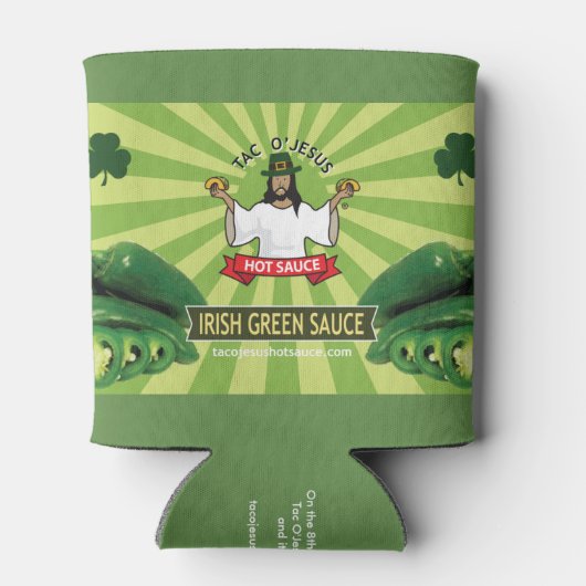 Tac O'Jesus St Patty's Day Koelbox Blikjeskoeler (Achterkant)