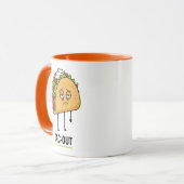 Tac-Out Mood – Funny Exhausted Taco Pun Mok (Voorkant links)