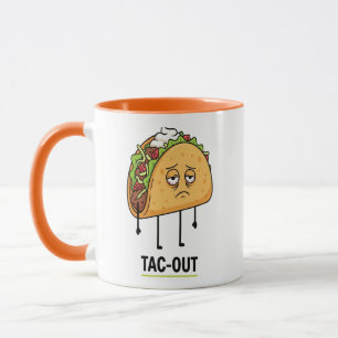 Tac-Out Stemming – Grappige Uitgeputte Taco Woords Mok
