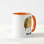 Tac-Out Stemming – Grappige Uitgeputte Taco Woords Mok (Voorkant rechts)