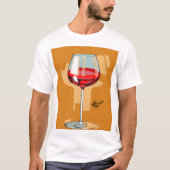 taça com vinho tinto t-shirt (Voorkant)