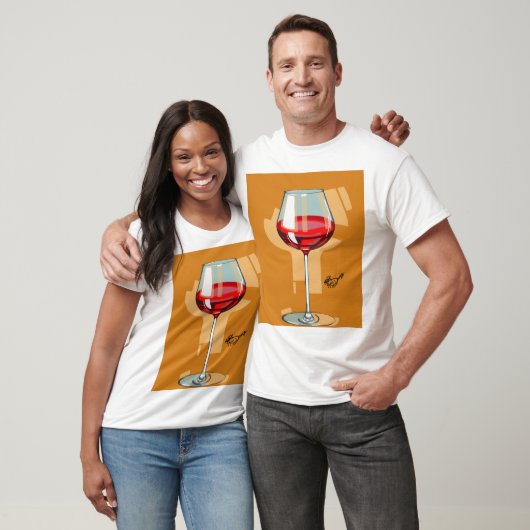 taça com vinho tinto t-shirt (Unisex)