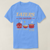 Tachels potaardappelen met een M-as en een m-teken T-shirt (Design voorkant)