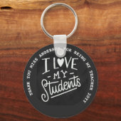 TACHER CHALKBOARD LAAT GEpersonaliseerd cadeau ond Sleutelhanger (Voorkant)
