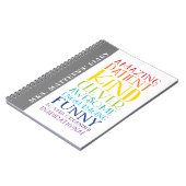 TACHER DRIEMAAL kleurige regenboogstaafstoutstack Notitieboek (Linkerzijde)