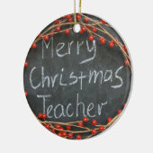 TACHER/MERRY CHRISTMAS AAN DE ANDERE ZIJDE VAN CER KERAMISCH ORNAMENT (Links)