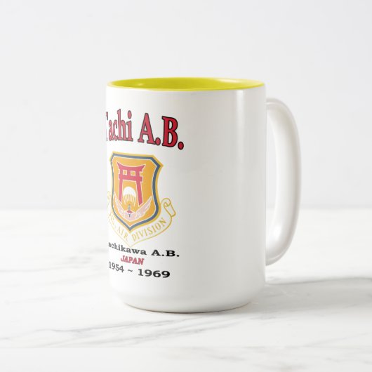 Tachi Air Base Japan 315th A.D. Tweekleurige Koffiemok (Voorkant rechts)