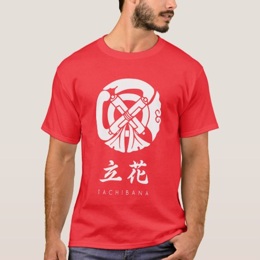 Tachibana Clan kamon met clan name T-shirt (Voorkant)