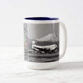 Tachikawa Air Base Japan Base Map~C-124 Tweekleurige Koffiemok (Voorkant rechts)