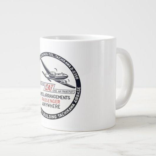 Tachikawa Air Base Japan CAT Passenger Grote Koffiekop (Voorkant rechts)