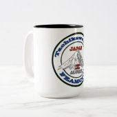 Tachikawa Air Base Japan FEAMCOM Tweekleurige Koffiemok (Voorkant links)