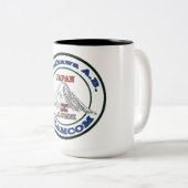 Tachikawa Air Base Japan FEAMCOM Tweekleurige Koffiemok (Voorkant rechts)