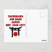 tachikawa luchtmachtbasis japan 1945-1977 briefkaa briefkaart (Achterkant)