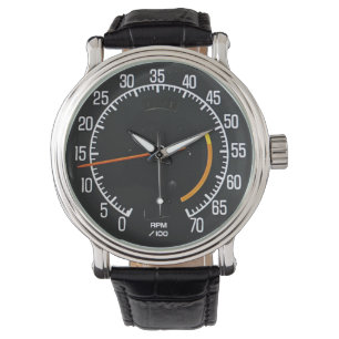 Tachometer klassieke sportwagen jaren 70 horloge